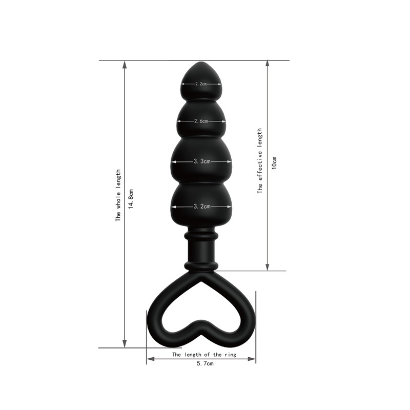 silicone anal bead for sex toy