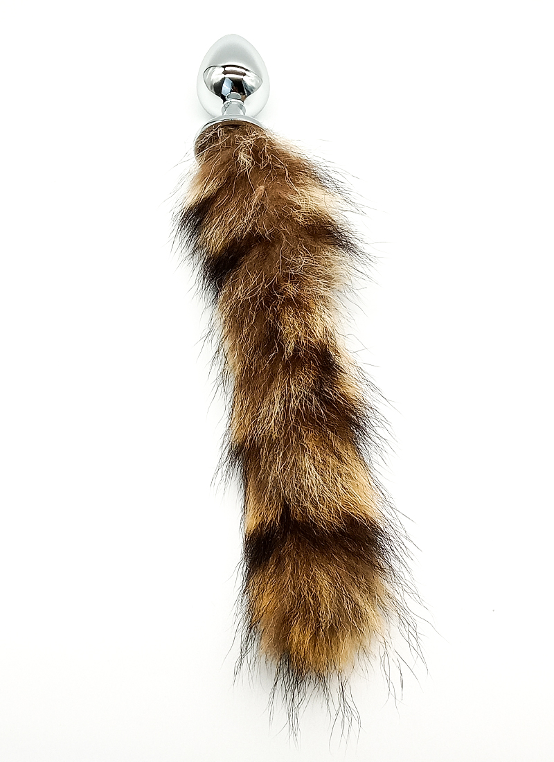 Fox tail with metal plug
